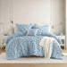 Bailey - King/California King Diamond Pucker Comforter Set - Blue - Simple Home Plus