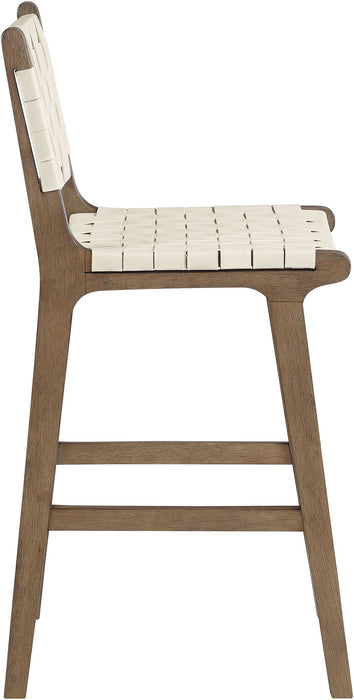 Entwine - Vegan Leather Upholstered Counter Stool - Painted Brown - Simple Home Plus