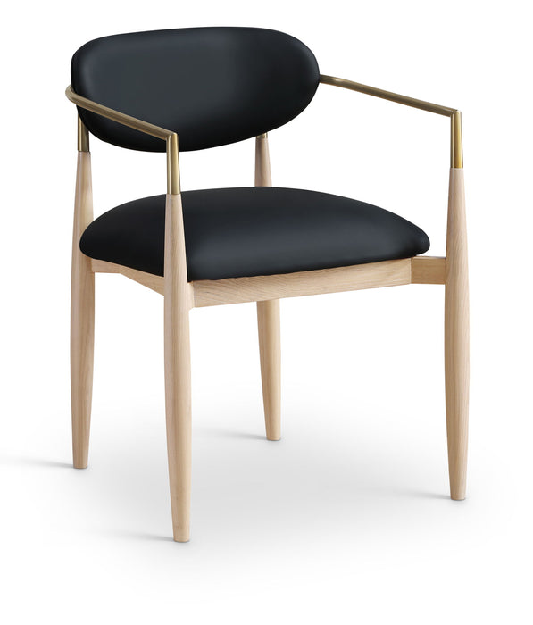 Riccio - Dining Arm Chair (Set of 2) - Natural And Gold Frame - Simple Home Plus