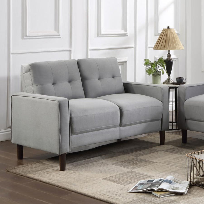 Bowen - Upholstered Track Arm Tufted Loveseat - Simple Home Plus