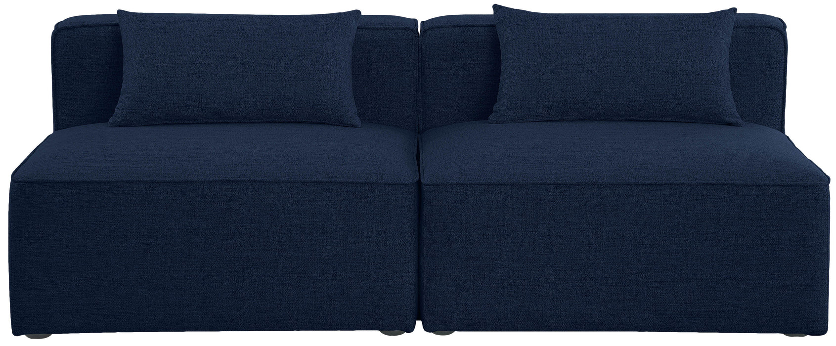 Cube - Linen Modular 2 Seat Armless Sofa - Simple Home Plus