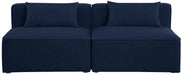 Cube - Linen Modular 2 Seat Armless Sofa - Simple Home Plus