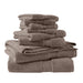 800GSM - 8 Piece Antimicrobial Towel Set - Mocha - Simple Home Plus