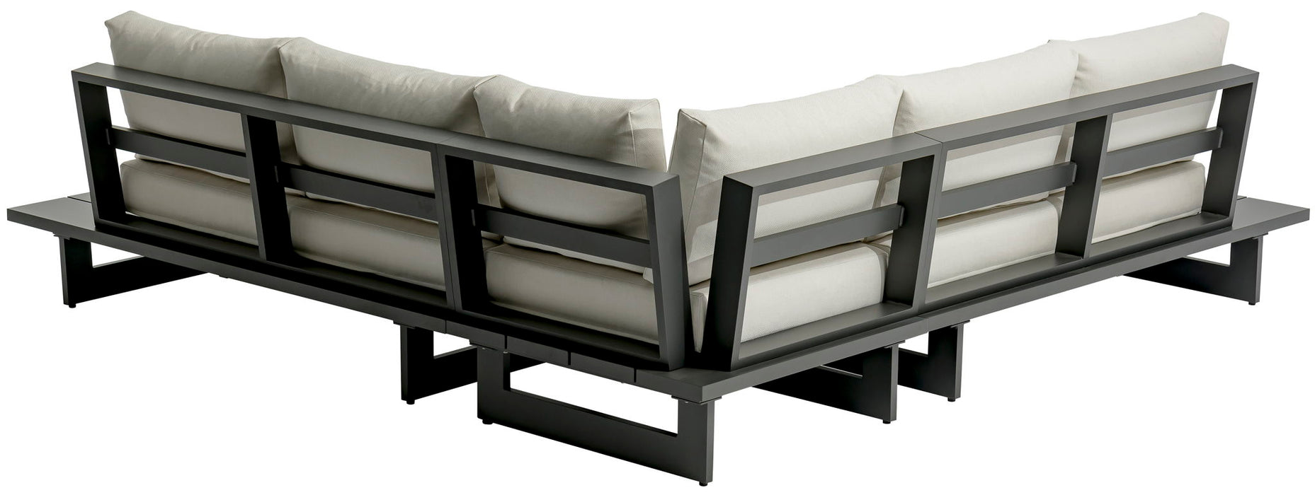 Maldives - Water Resistant Outdoor Patio Sectional With Gray Frame - Simple Home Plus