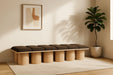 Pavilion - 12 Piece Modular Bench With Natural Base - Simple Home Plus