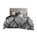Vienna - 6 Piece King Printed Duvet Cover Set - Black - Simple Home Plus