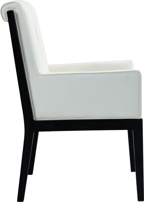 Gwendolyn - Faux Leather Dining Arm Chair With Black Frame - Simple Home Plus