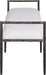 Axis - Linen Textured Cream Fabric Upholstered Bench - Simple Home Plus