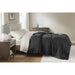 Windom - Full/Queen Lightweight Down Alternative Blanket With Satin Trim - Black - Simple Home Plus