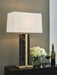 Neonish - Marble Table Lamp - Black / Gold Finish - Simple Home Plus
