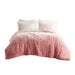 Brielle - Ombre Shaggy Long Comforter Mini Set - Blush - Simple Home Plus