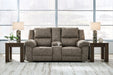 Laresview - Fossil - Dbl Reclining Loveseat with Console - Simple Home Plus