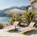 Amalfi - Patio Umbrella - Black Base / White Pole - Simple Home Plus