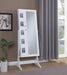 Doyle - Cheval Mirror With Jewelry Storage - White - Simple Home Plus