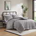 Juniper - Poly Jersey Puffy Queen Comforter Set - Gray - Simple Home Plus