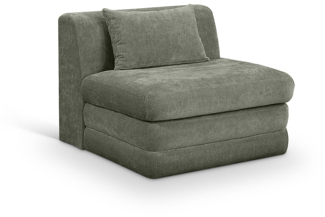 Stellar - Chenille Fabric Upholstered Modular Armless Chair - Simple Home Plus