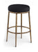 Ferro - Performance Fabric Upholstered Backless Bar Stool - Antique Brass - Simple Home Plus