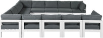 Nizuc - Outdoor Patio 12 Piece Modular Sectional With White Frame - Simple Home Plus