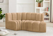 Arc - Velvet 3 Piece Modular L-Shaped Sofa - Simple Home Plus