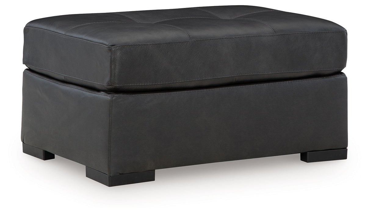 Brindley Pier - Fog - Oversized Accent Ottoman - Simple Home Plus