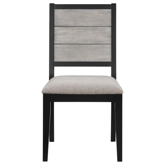 Elodie - Wood Dining Side Chair (Set of 2) - Gray And Black - Simple Home Plus