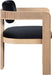 Sacha - Velvet Dining Chair With Natural Base (Set of 2) - Simple Home Plus