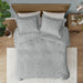 Arya - King Embroidered Medallion Ultra Comforter Mini Set - Gray - Simple Home Plus
