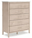 Cadmori - Five Drawer Wide Chest - Simple Home Plus