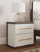 Kendanport - Brown / White - Two Drawer Night Stand - Simple Home Plus