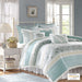 Dawn - King 9 Piece Duvet Cover Set - Blue - Simple Home Plus