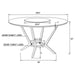 Abby - Round Lazy Susan Dining Table - White High Gloss - Simple Home Plus