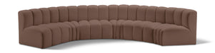 Arc - Faux Leather 6 Piece U-Shaped Modular Sofa - Simple Home Plus
