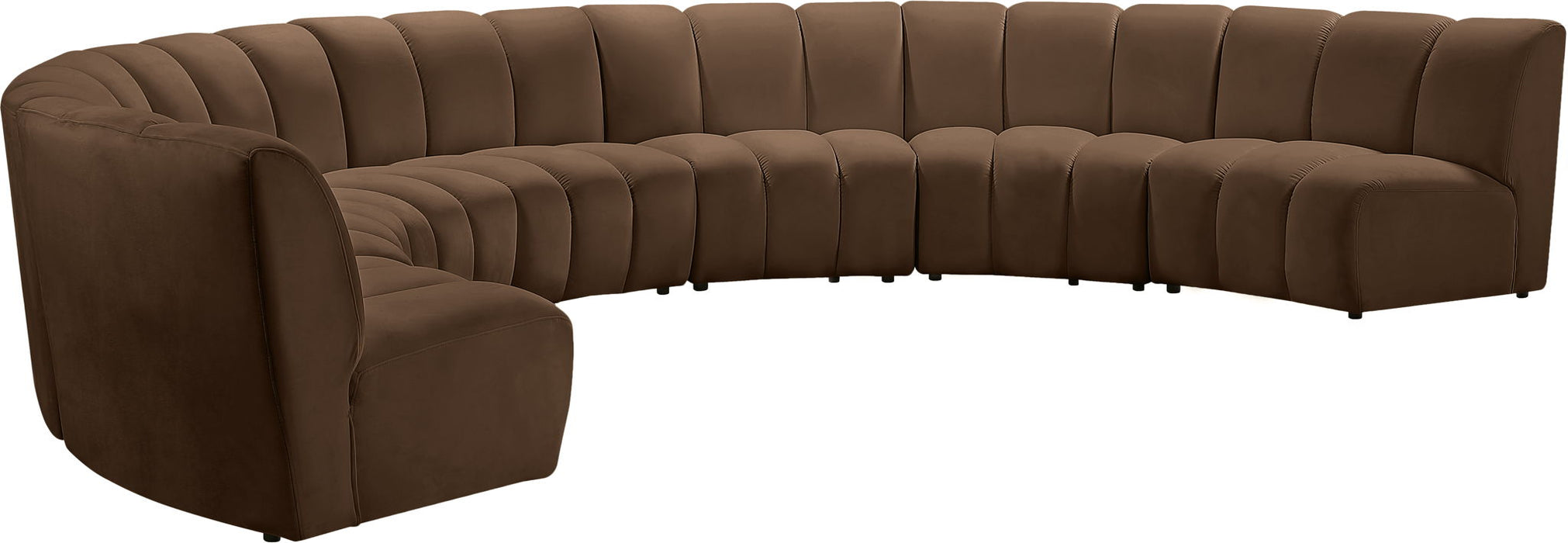 Infinity - 7 Piece Modular Sectional - Brown - Simple Home Plus