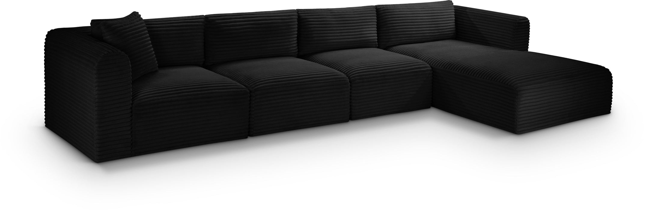 Shaggy - 4 Piece Modular Sectional - Simple Home Plus