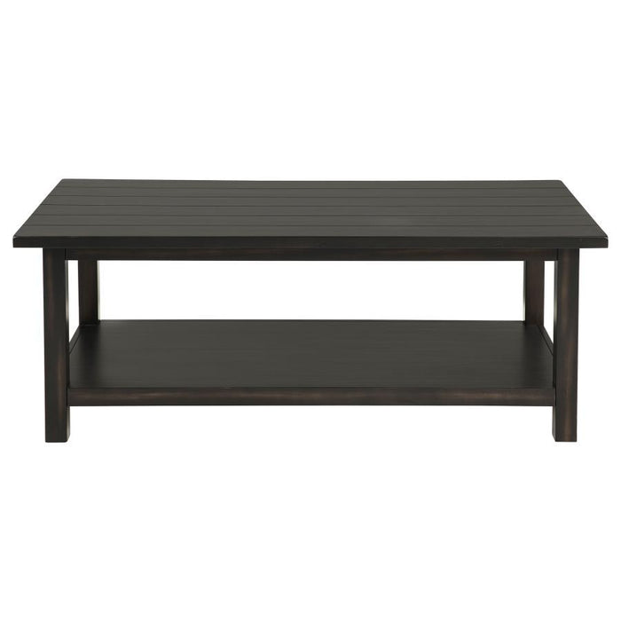 Payne - Wood Coffee Table with Shelf - Simple Home Plus