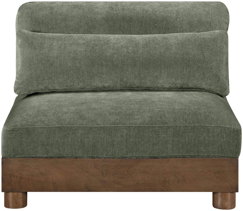 Turin - Chenille Fabric Upholstered Modular Armless Chair - Simple Home Plus
