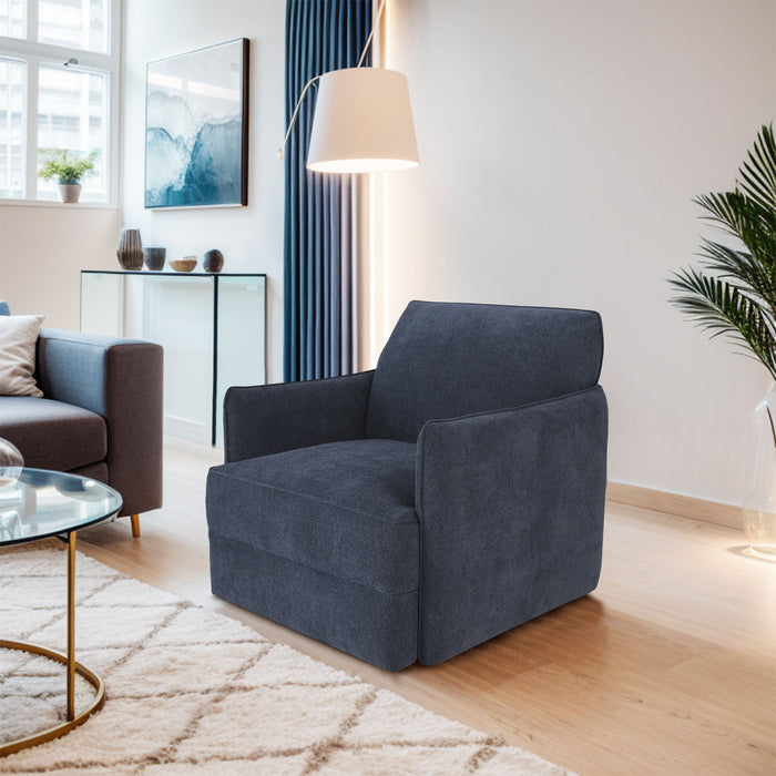 Carly - Swivel Chair - Blue - Simple Home Plus