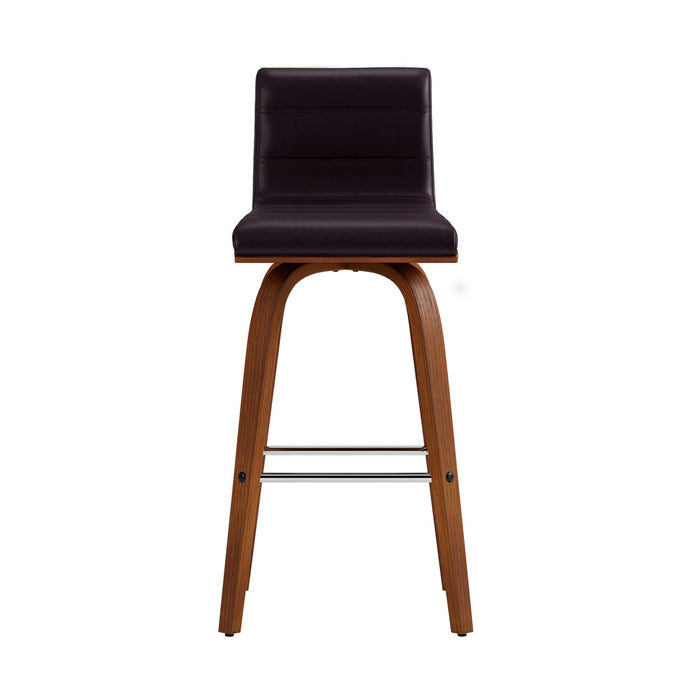 Vienna - 26" Swivel Counter Stool - Walnut Wood - Simple Home Plus