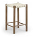 Entwine - Vegan Leather Upholstered Backless Counter Stool - Painted Brown - Simple Home Plus