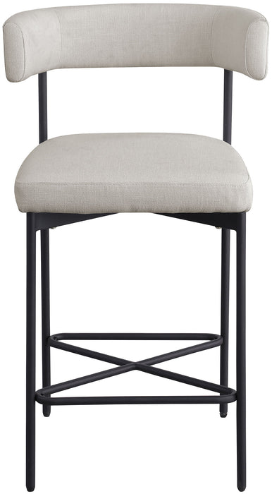 Rivage - Durable Stool With Black Frame (Set of 2) - Simple Home Plus