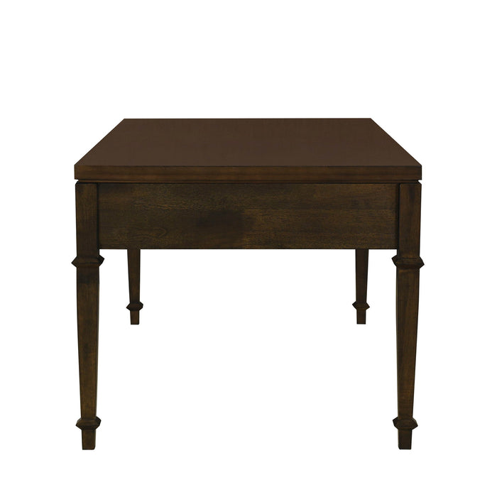 Kenna - Fluted 2 Drawer Coffee Table - Brown - Simple Home Plus