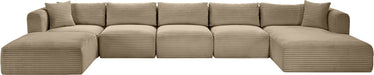 Shaggy - Fabric 6 Piece Modular Sectional With Chaise And Ottoman - Simple Home Plus