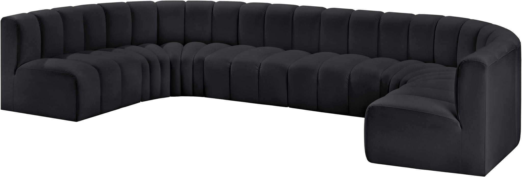 Arc - Faux Leather Modular U-Shaped Sectional - Simple Home Plus