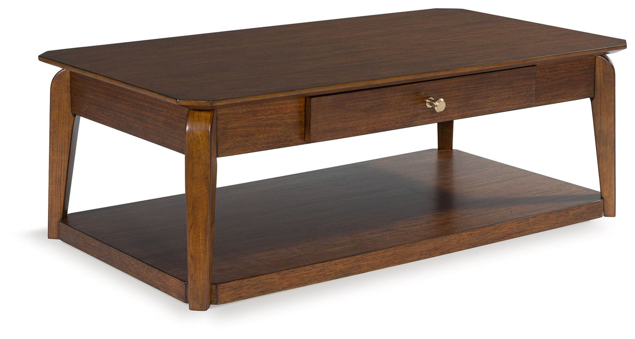 Trenmour - Medium Brown - Rectangular Cocktail Table - Simple Home Plus