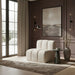 Arc - Boucle Fabric Straight Chair - Simple Home Plus