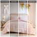 Lucy - Clip Jacquard Duvet Cover Set - Pink - Simple Home Plus