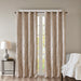 Mirage - 95" Knitted Damask Total Blackout Grommet Top Curtain Panel - Champagne - Simple Home Plus