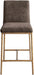 Reeves - Chenille Fabric Upholstered Counter Stool (Set of 2) - Gold Base - Simple Home Plus