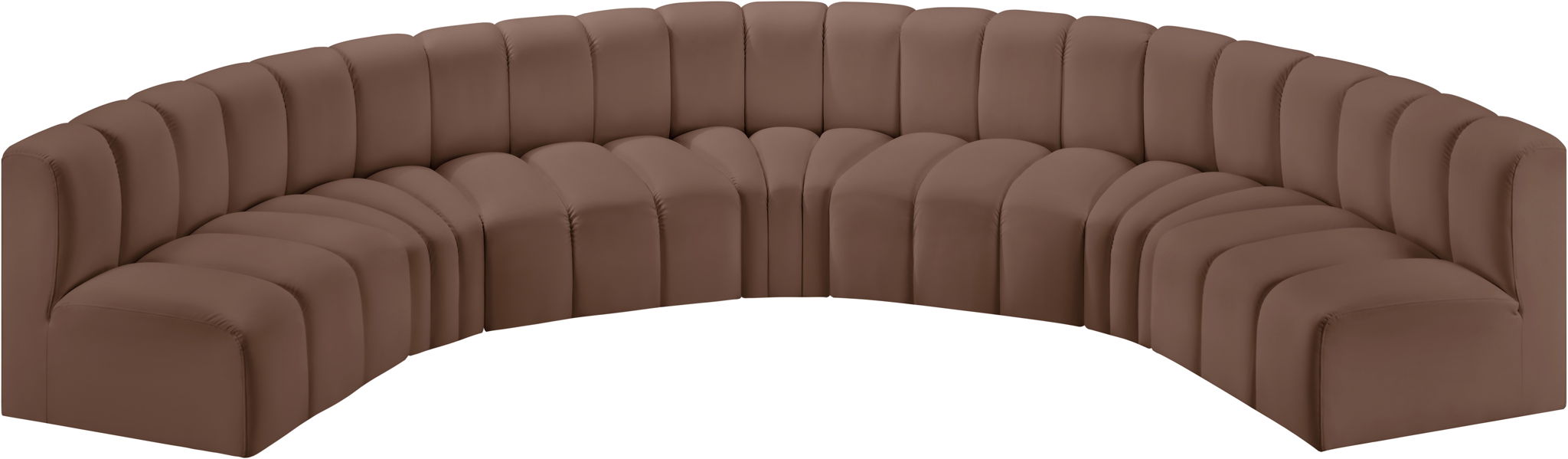 Arc - Faux Leather 7 Piece U-Shaped Modular Sofa - Simple Home Plus