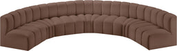 Arc - Faux Leather 7 Piece U-Shaped Modular Sofa - Simple Home Plus